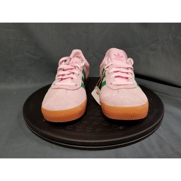 Adidas Gazelle C Girls Sneakers Suede Green Pink Size 3 NEW NO BOX! - Picture 3 of 11